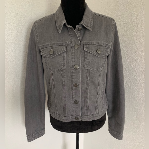 Earl Jeans Gray Denim Jacket - Size Medium - Picture 2 of 9